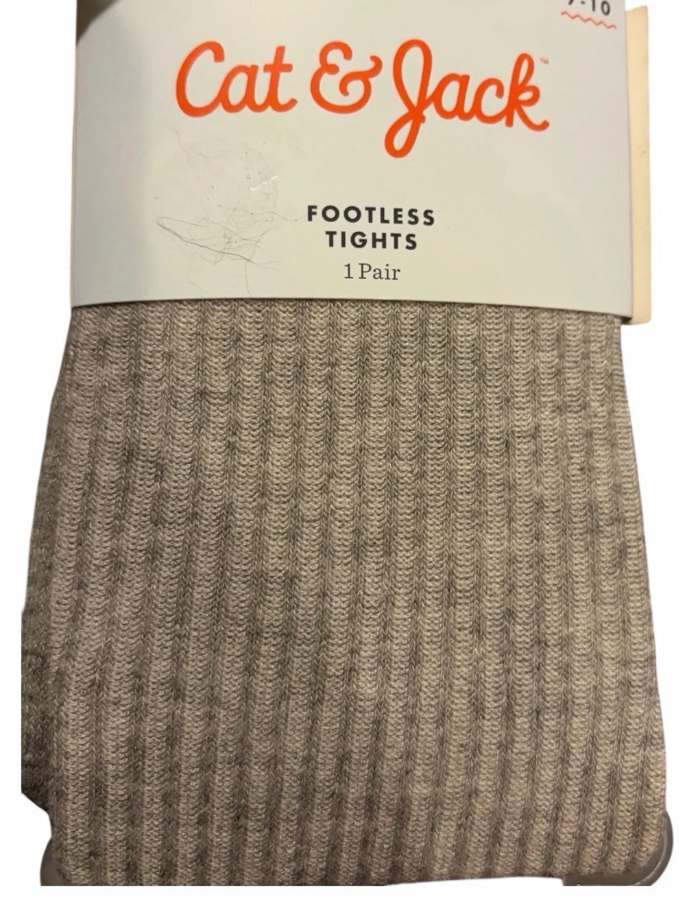 Girl’s Cat & Jack Ribbed Footless Tights in Heather Gray Size 7-10
